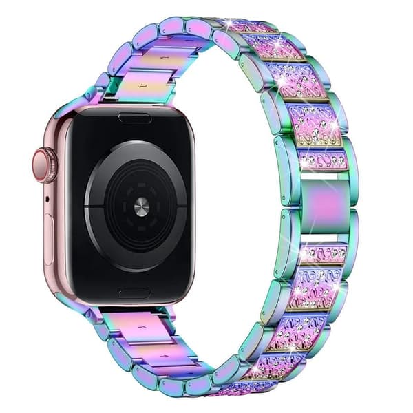 Apple Watch kompatibelt Armband Strass RAINBOW 38/40/41mm metall