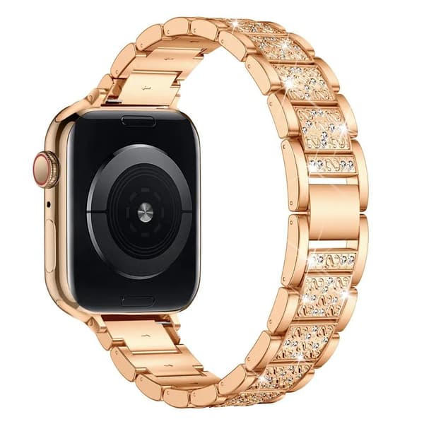 Apple Watch kompatibelt Armband Strass GULD 42/44/45/49mm