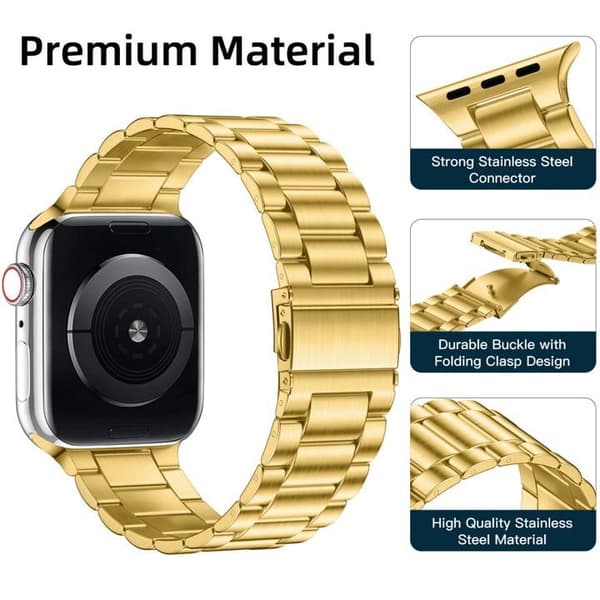Apple Watch kompatibelt Armband Metall GULD 38/40/41mm