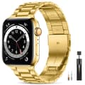 Miniatyrbild 1 av 7: Apple Watch kompatibelt Armband Metall GULD 38/40/41mm