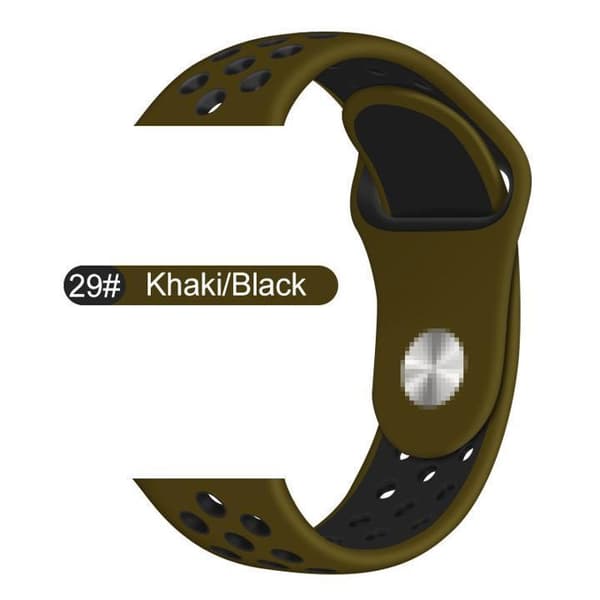 Apple Watch kompatibelt Sport Armband Silikon GRÖN/SVART 38/40/41 mm Grön S
