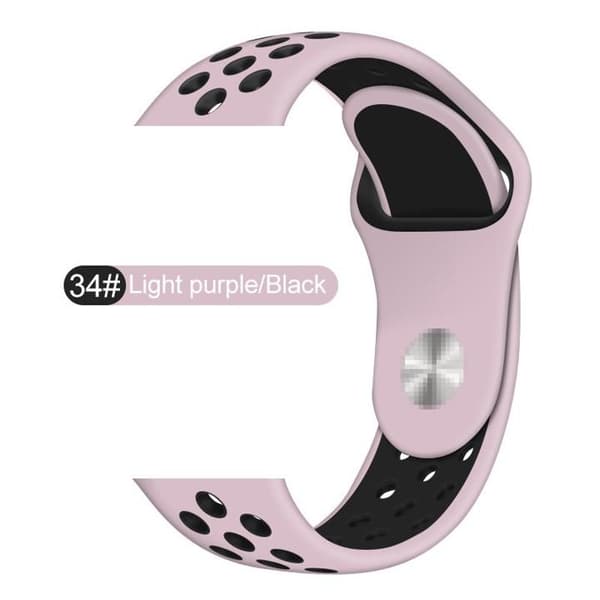 Apple Watch kompatibelt Sport Armband Silikon LAVENDEL 42/44/45/49mm