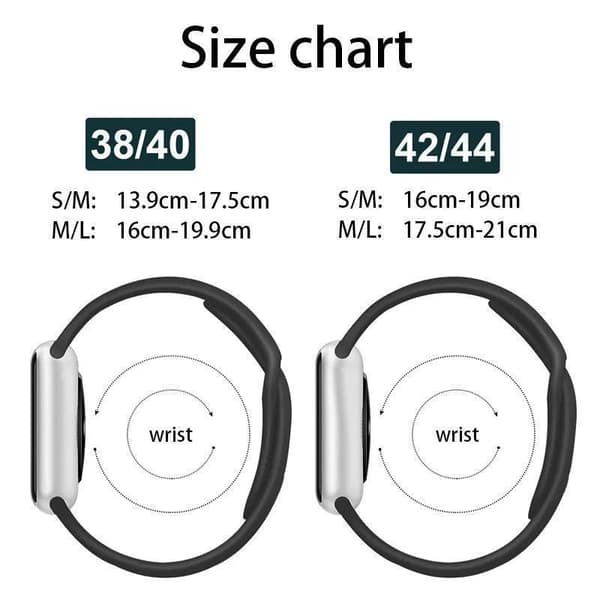 Apple Watch kompatibelt Sport Armband Silikon BLÅ/VIT 42/44/45/49mm