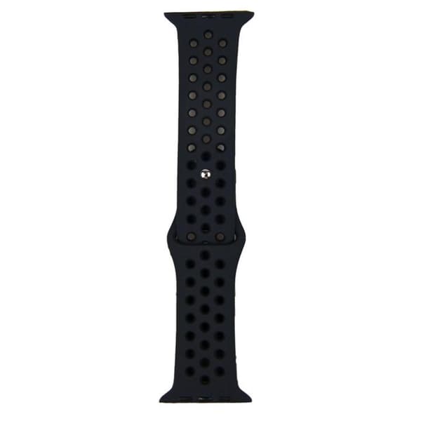 Apple Watch kompatibelt Sport Armband Silikon GRÅ/SVART 42/44/45/49mm