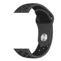 Miniatyrbild 1 av 4: Apple Watch kompatibelt Sport Armband Silikon GRÅ/SVART 42/44/45/49mm