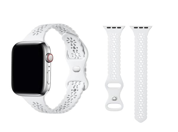 Smalt Apple Watch kompatibelt Armband SPETS VIT 38/40/41 mm