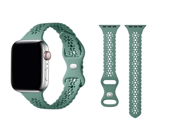 Smalt Apple Watch kompatibelt Armband SPETS GRÖN 38/40/41 mm