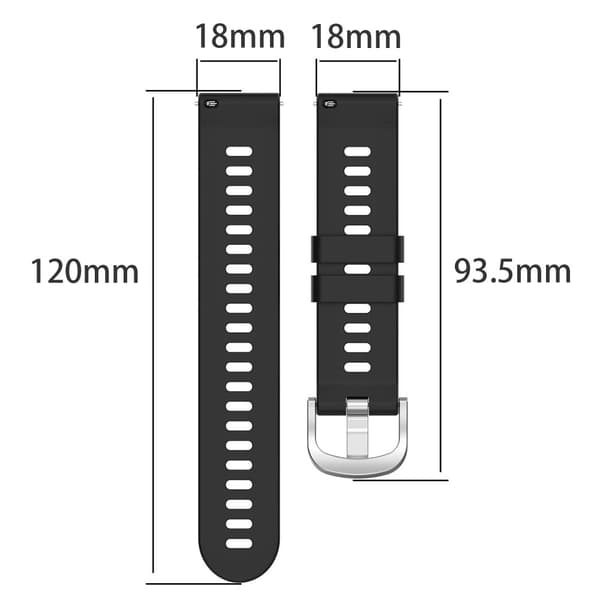 INF Klockarmband silikon Garmin Forerunner 265S SvartGarmin Forerunner 265S 18 mm