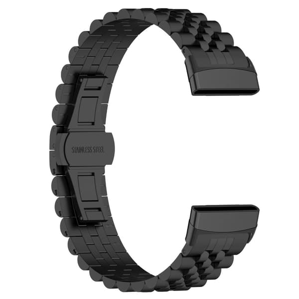 INF Klockarmband i Rostfritt Stål SvartFitbit Versa 3 / 4 / 5
