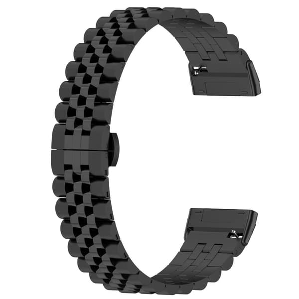 INF Klockarmband i Rostfritt Stål SvartFitbit Versa 3 / 4 / 5