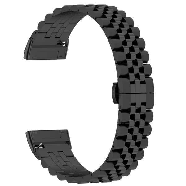 INF Klockarmband i Rostfritt Stål SvartFitbit Versa 3 / 4 / 5