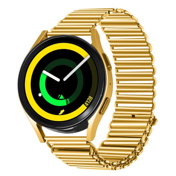 INF Urrem i rustfrit stål GuldSamsung Watch s / Samsung Watch 5 / Huawei GT 20 mm