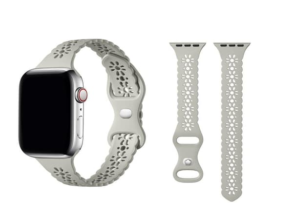 Apple Watch kompatibelt Armband SPETS GRÅ 42/44/45/49mm