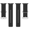 Miniatyrbild 5 av 5: Apple Watch kompatibelt Wave Armband Silikon SVART 38/40/41mm