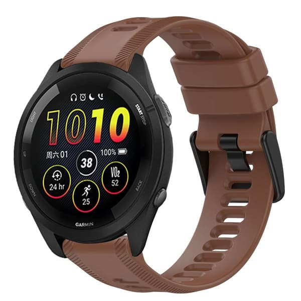 INF Kellon ranneke silikoni Ruskea  Garmin Forerunner 265 / 965