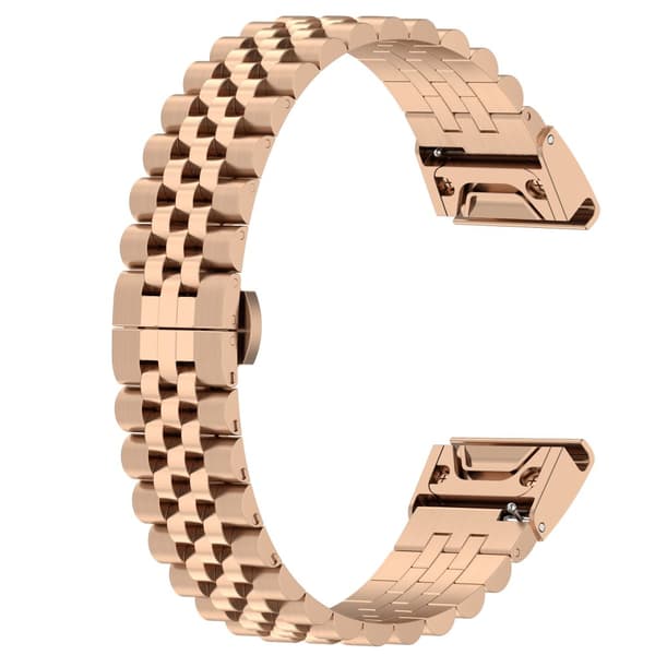 Klokkebånd i rustfritt stål   Garmin Fenix 6X GPS/6X Pro/6X Sapphire GPS/5X Sapphire/5X GPS/5X Plus/3/3 HR/3 Sapphire/D2 Bravo/Quaitx 3/Tactix Bravo/D
