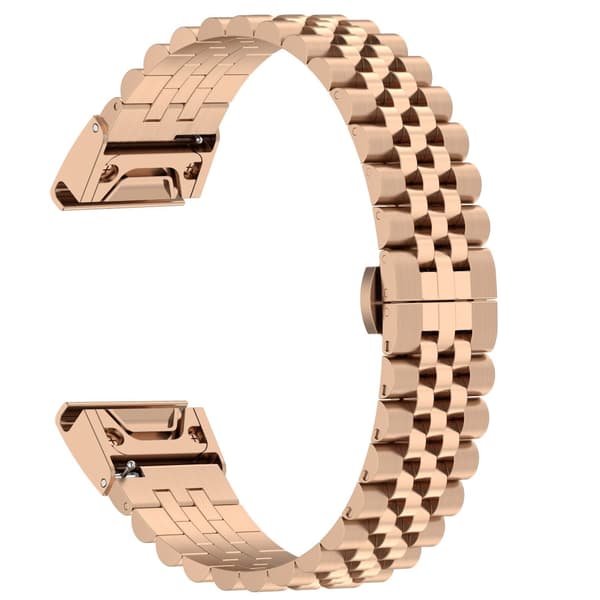 Klokkebånd i rustfritt stål   Garmin Fenix 6X GPS/6X Pro/6X Sapphire GPS/5X Sapphire/5X GPS/5X Plus/3/3 HR/3 Sapphire/D2 Bravo/Quaitx 3/Tactix Bravo/D