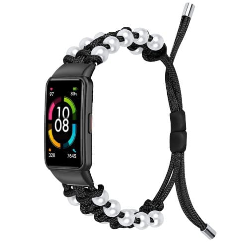 Klokkebånd armbånd-design   Huawei Band 6, Honor Band 6/7 Sort