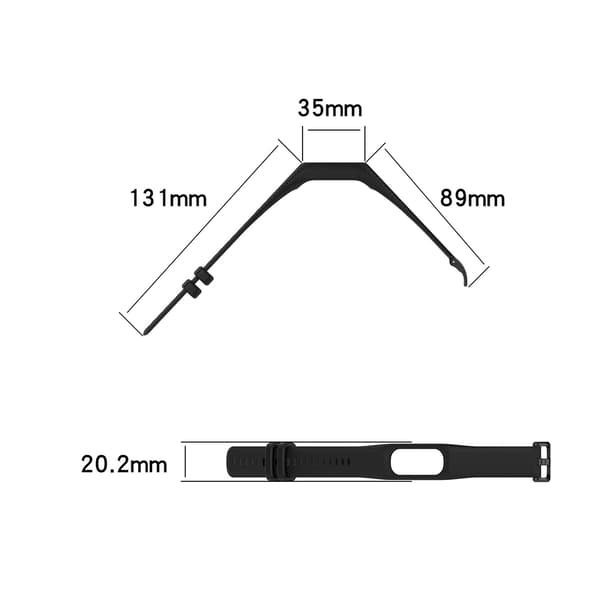 Silikoniranneke Garmin Vivosmart 5:lle - musta, koko M