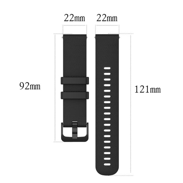 INF Klokkereim silikon SortHonor Watch GS 3i/GS3/GS Pro/Magic Watch 2 46 mm/Magic Watch 1st Gen/Watch Dream, Huawei Watch GT3 SE/Watch Buds/GT Runner/