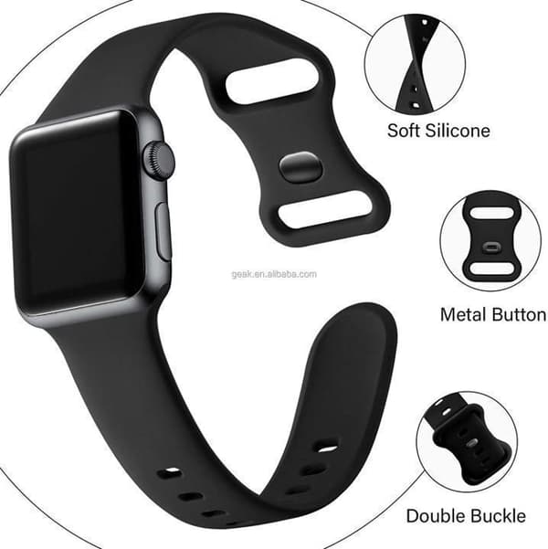 Apple Watch kompatibelt Armband Silikon LJUSLILA 42/44/45/49 mm