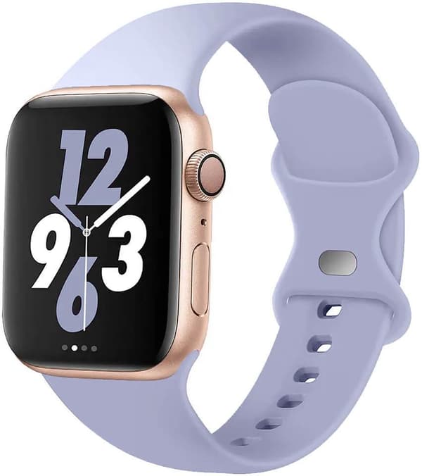 Apple Watch kompatibelt Armband Silikon LJUSLILA 42/44/45/49 mm
