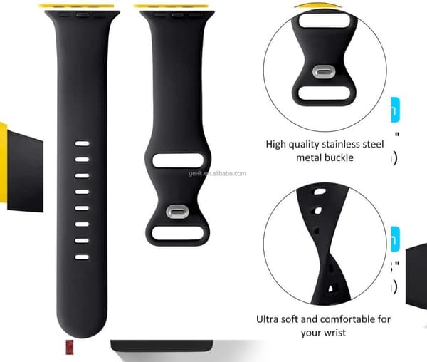 Apple Watch kompatibelt Armband Silikon LILA 42/44/45/49 mm