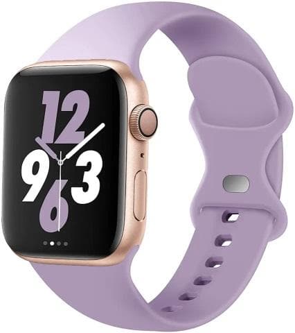 Apple Watch kompatibelt Armband Silikon LILA 42/44/45/49 mm Lila S