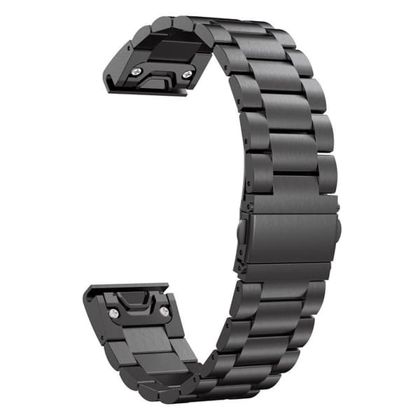 Kellon renneke ruostumatonta terästä Garmin MARQ Aviator - Musta