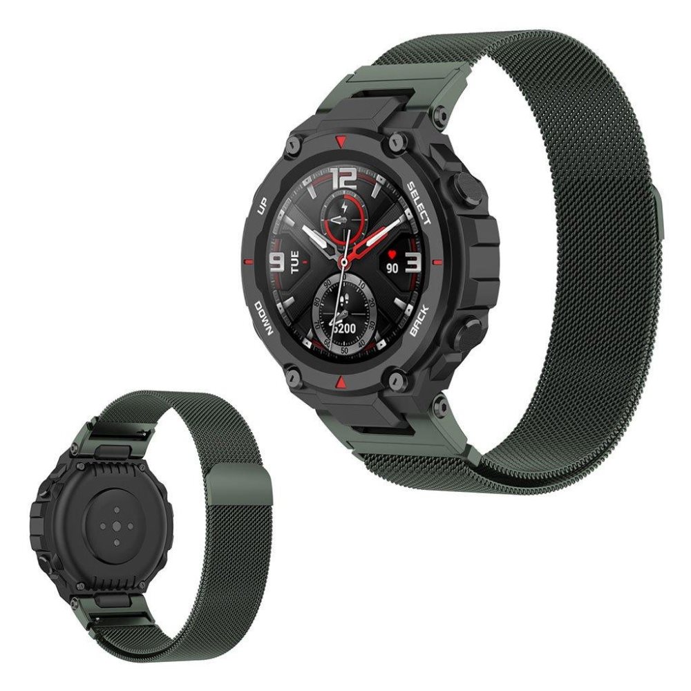 Olive stainless watch Amazfit steel Green Pro T Rex shiny T Rex