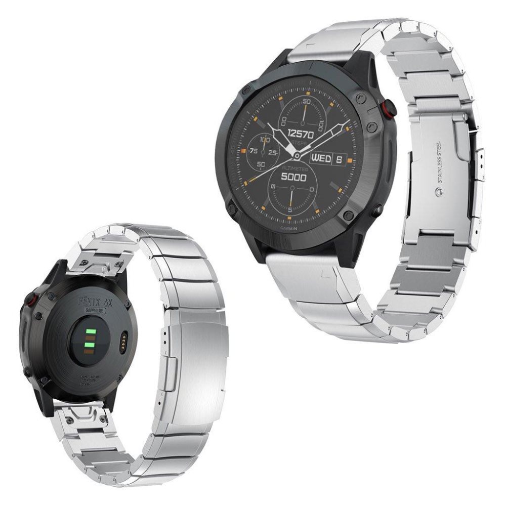 24.50 SEK steel 6X stainless Fenix Garmin band watch Silver