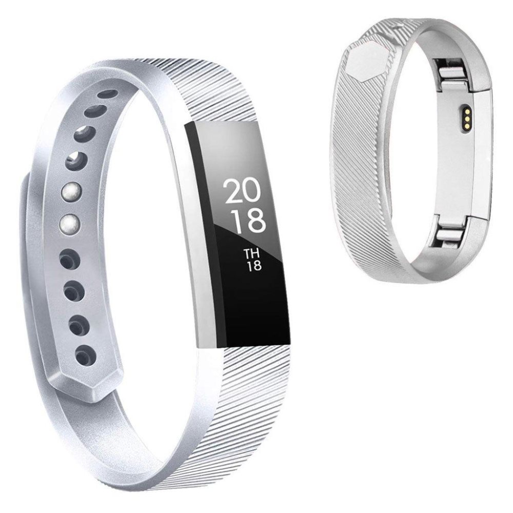 Silver fitbit alta best sale band