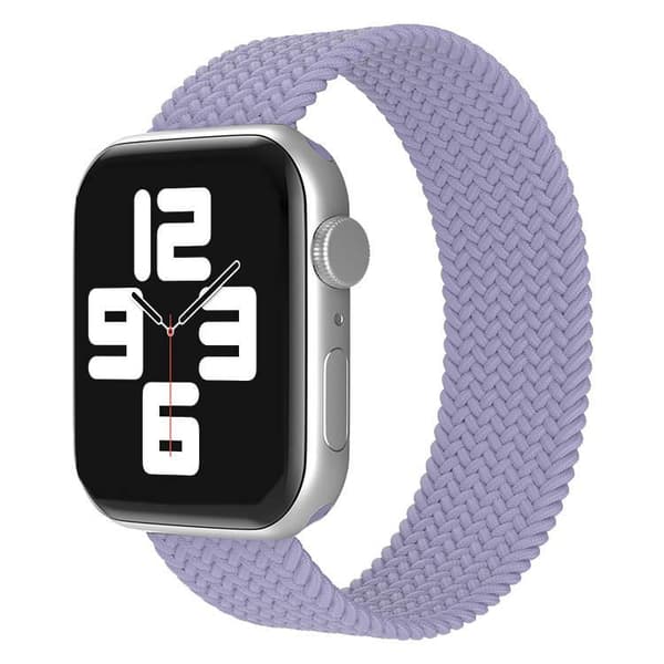 Apple Watch kompatibelt ARMBAND Elastiskt LAVENDEL 42/44/45 mm Ljuslila S