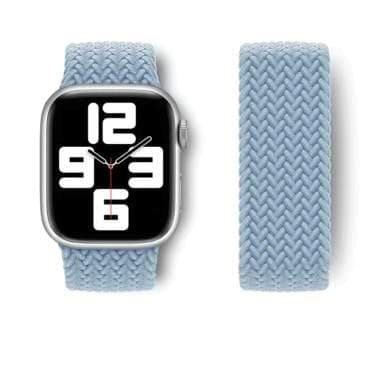 Apple Watch kompatibelt ARMBAND Elastiskt  LJUSBLÅ 42/44/45 mm Ljusblå L