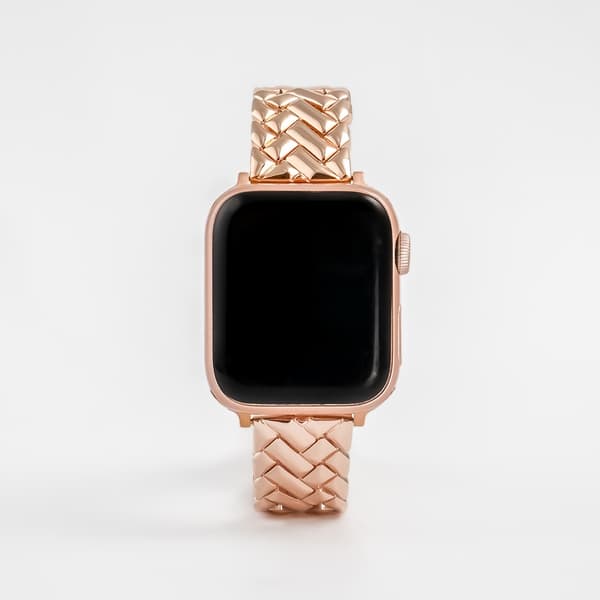 Stålband - Flätad - Rosé Rosé Till Apple Watch 42-45mm