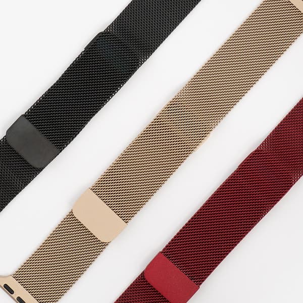 Meshband till Apple Watch - Wine Red