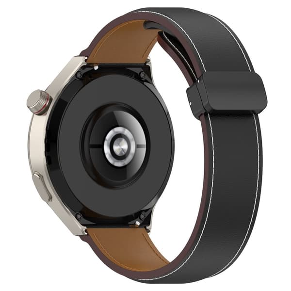 Vikbart klockband i äkta läder Armbandsrem 22 mm