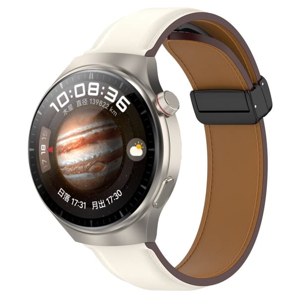 Vikbart klockband i äkta läder Armbandsrem 22 mm