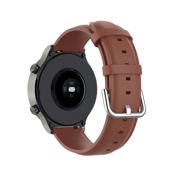 Round Tail Klockband i äkta läder Armbandsrem för Huawei Watch 22mm