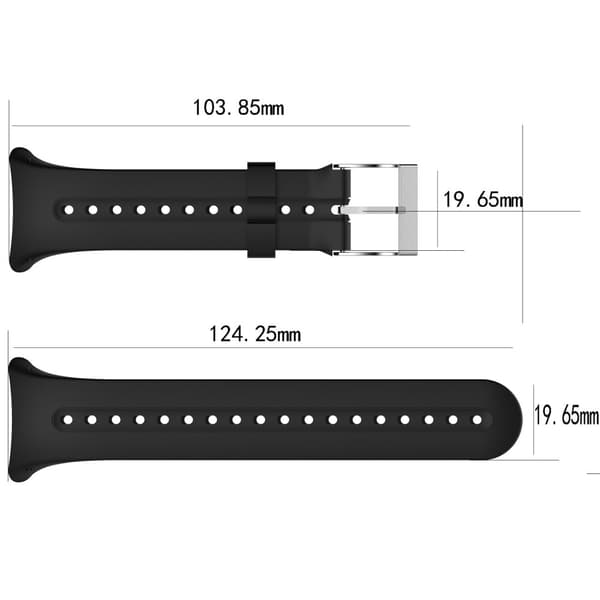 INF Blødt silikone udskiftningsbånd/Armbåndsrem til Garmin Swim Watch Sort