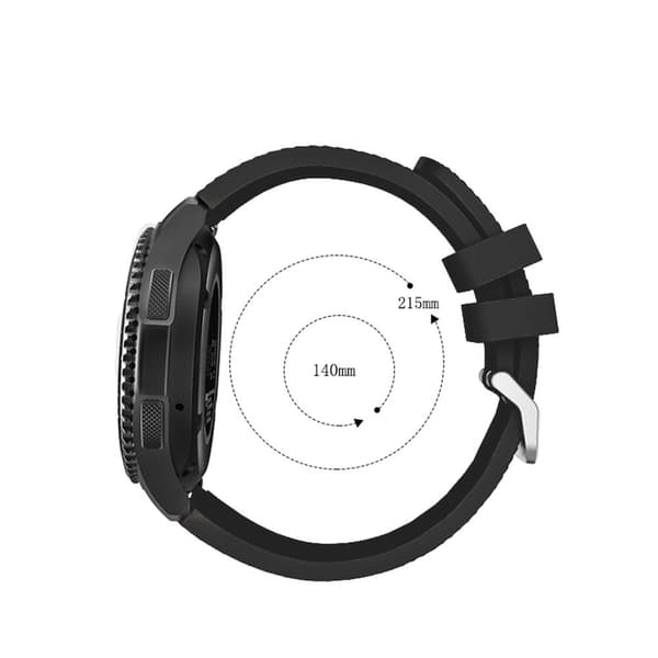 TPU-rem med metallstängning 22 mm för Samsung Galaxy Gear S3 / Gear 2 - Ersättningsarmband för Huawei Watch GT för Watch 2 Pro för Ticwatch Pro uvm