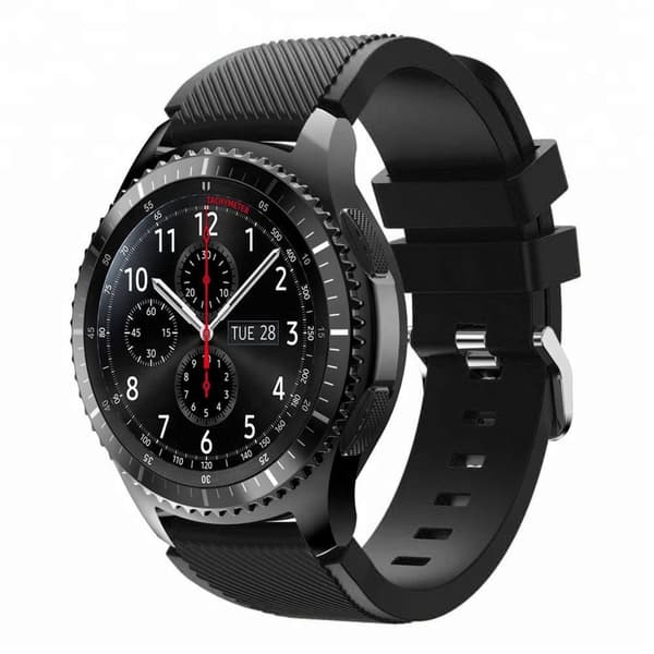 TPU-rem med metallstängning 22 mm för Samsung Galaxy Gear S3 / Gear 2 - Ersättningsarmband för Huawei Watch GT för Watch 2 Pro för Ticwatch Pro uvm