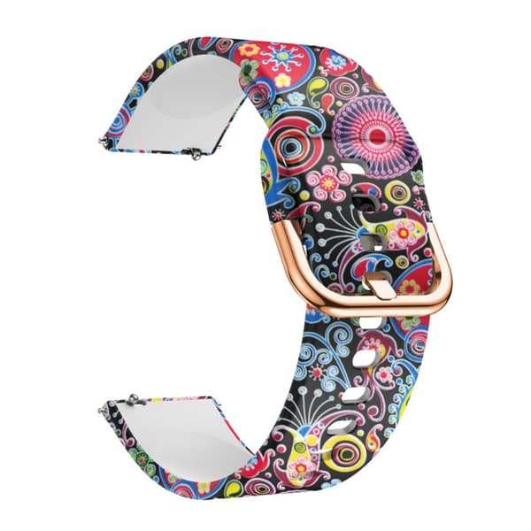 Silikon-rem 20mm för Samsung Galaxy Watch 42mm / 3 / 4 / 5 - Ersättningsarmband för Huawei Watch 2 för Nokia Steel för LG Watch Sport uvm i Print