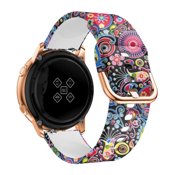Silikon-rem 20mm för Samsung Galaxy Watch 42mm / 3 / 4 / 5 - Ersättningsarmband för Huawei Watch 2 för Nokia Steel för LG Watch Sport uvm i Print