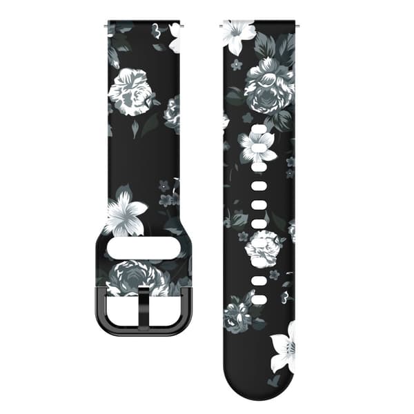 Silikon-rem 20mm för Samsung Galaxy Watch 42mm / 3 / 4 / 5 - Ersättningsarmband för Huawei Watch 2 för Nokia Steel för LG Watch Sport uvm i Print