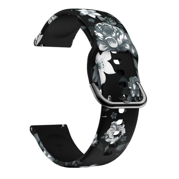 Silikon-rem 20mm för Samsung Galaxy Watch 42mm / 3 / 4 / 5 - Ersättningsarmband för Huawei Watch 2 för Nokia Steel för LG Watch Sport uvm i Print
