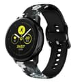 Miniatyrbild 1 av 4: Silikon-rem 20mm för Samsung Galaxy Watch 42mm / 3 / 4 / 5 - Ersättningsarmband för Huawei Watch 2 för Nokia Steel för LG Watch Sport uvm i Print