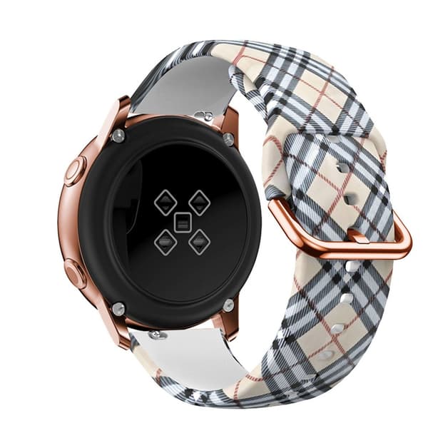Silikon-rem 20mm för Samsung Galaxy Watch 42mm / 3 / 4 / 5 - Ersättningsarmband för Huawei Watch 2 för Nokia Steel för LG Watch Sport uvm i Print