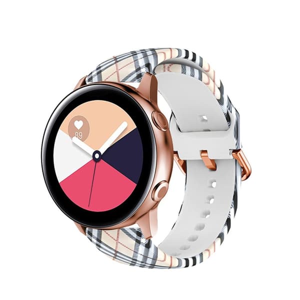 Silikon-rem 20mm för Samsung Galaxy Watch 42mm / 3 / 4 / 5 - Ersättningsarmband för Huawei Watch 2 för Nokia Steel för LG Watch Sport uvm i Print