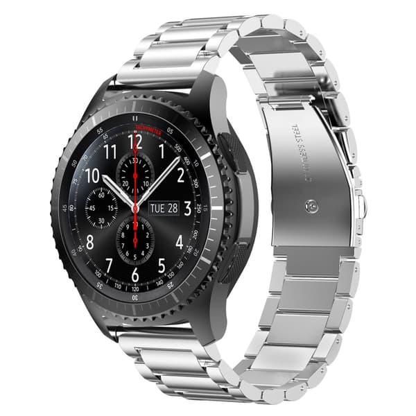 Klockarmband i rustfritt stål 20 mm for Samsung Galaxy Watch 42mm / S2 Classic / Sport Huawei Watch 2 for Nokia Steel  LG Watch Sport for Pepple 2 SØLV